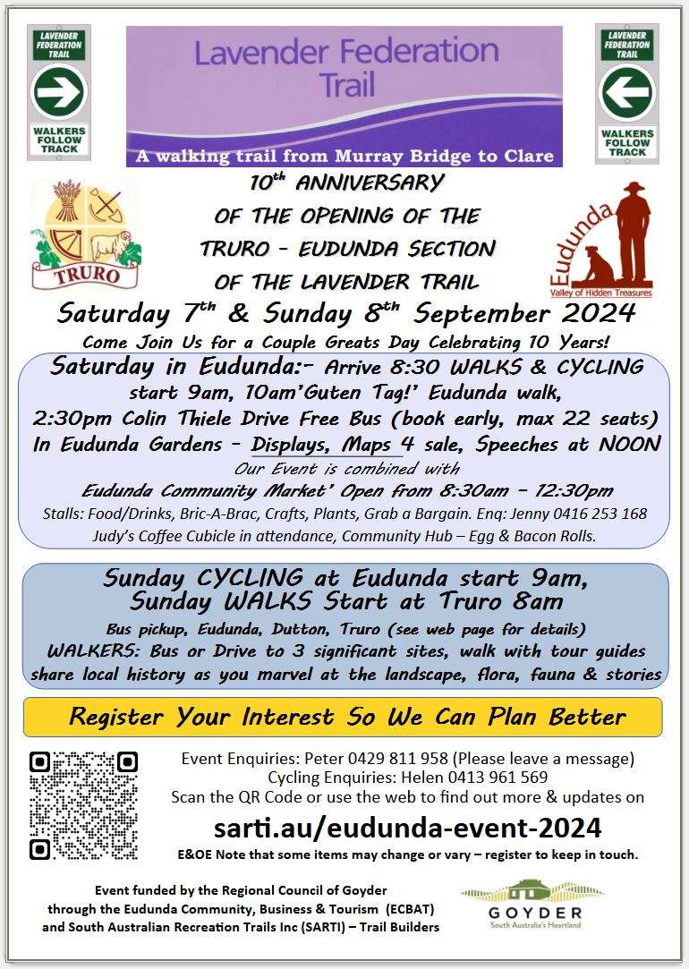 Lavender Trail - 10th Anninversary At Eudunda & Truro Poster